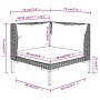 7-piece garden sofas and dark gray synthetic rattan cushions by , Garden sets - Ref: Foro24-3099800, Price: 584,87 €, Discoun...