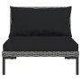 4-piece garden sofas and dark gray synthetic rattan cushions by , Garden sets - Ref: Foro24-3099814, Price: 368,87 €, Discoun...