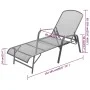 Anthrazitgraue Sonnenliege aus Stahl von vidaXL, Liegen - Ref: Foro24-42725, Preis: 159,47 €, Rabatt: %