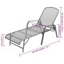 Tumbona de acero gris antracita de vidaXL, Tumbonas - Ref: Foro24-42725, Precio: 158,70 €, Descuento: %