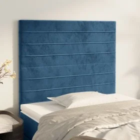 Headboards 2 units of dark blue velvet 90x5x78/88 cm by , Headboards and footboards - Ref: Foro24-3116512, Price: 60,33 €, Di...