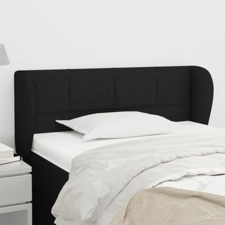 Black fabric headboard 93x23x78/88 cm by , Headboards and footboards - Ref: Foro24-3117128, Price: 46,79 €, Discount: %