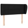 Black fabric headboard 93x23x78/88 cm by , Headboards and footboards - Ref: Foro24-3117128, Price: 46,79 €, Discount: %