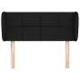 Black fabric headboard 93x23x78/88 cm by , Headboards and footboards - Ref: Foro24-3117128, Price: 46,79 €, Discount: %