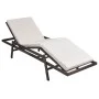 Lounger with brown synthetic rattan cushion by vidaXL, Loungers - Ref: Foro24-43107, Price: 129,92 €, Discount: %