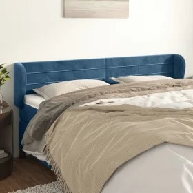 Dunkelblaues Samtkopfteil 183x23x78/88 cm von , Kopf- und Fußteile - Ref: Foro24-3117348, Preis: 76,18 €, Rabatt: %