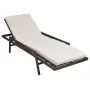 Lounger with brown synthetic rattan cushion by vidaXL, Loungers - Ref: Foro24-43107, Price: 129,92 €, Discount: %