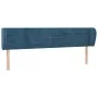 Cabecero de terciopelo azul oscuro 183x23x78/88 cm de , Cabeceros y pies de cama - Ref: Foro24-3117348, Precio: 72,48 €, Desc...