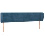 Dunkelblaues Samtkopfteil 183x23x78/88 cm von , Kopf- und Fußteile - Ref: Foro24-3117348, Preis: 74,04 €, Rabatt: %