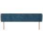 Dunkelblaues Samtkopfteil 183x23x78/88 cm von , Kopf- und Fußteile - Ref: Foro24-3117348, Preis: 74,04 €, Rabatt: %