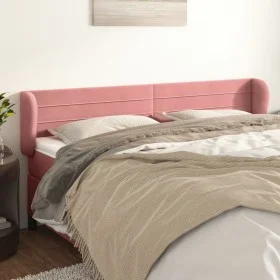 Kopfteil aus rosafarbenem Samt, 203 x 23 x 78/88 cm von , Kopf- und Fußteile - Ref: Foro24-3117355, Preis: 68,85 €, Rabatt: %