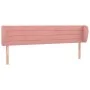 Cabecero de terciopelo rosa 203x23x78/88 cm de , Cabeceros y pies de cama - Ref: Foro24-3117355, Precio: 68,82 €, Descuento: %
