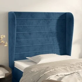 Kopfteil mit dunkelblauen Samtohren 93x23x118/128 cm von , Kopf- und Fußteile - Ref: Foro24-3118136, Preis: 83,61 €, Rabatt: %