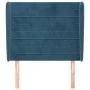 Headboard with dark blue velvet ears 93x23x118/128 cm by , Headboards and footboards - Ref: Foro24-3118136, Price: 80,82 €, D...