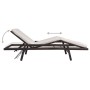 Liege mit braunem synthetischem Rattankissen von vidaXL, Liegen - Ref: Foro24-43107, Preis: 131,26 €, Rabatt: %