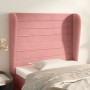 Cabecero con orejas de terciopelo rosa 103x23x118/128 cm de , Cabeceros y pies de cama - Ref: Foro24-3118143, Precio: 83,30 €...