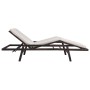 Liege mit braunem synthetischem Rattankissen von vidaXL, Liegen - Ref: Foro24-43107, Preis: 131,26 €, Rabatt: %