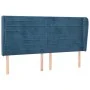 Headboard with dark blue velvet ears 183x23x118/128 cm by , Headboards and footboards - Ref: Foro24-3118160, Price: 127,46 €,...