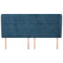 Kopfteil mit dunkelblauen Samtohren 183x23x118/128 cm von , Kopf- und Fußteile - Ref: Foro24-3118160, Preis: 130,87 €, Rabatt: %