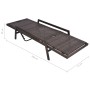 Liege mit braunem synthetischem Rattankissen von vidaXL, Liegen - Ref: Foro24-43107, Preis: 131,26 €, Rabatt: %