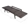 Lounger with brown synthetic rattan cushion by vidaXL, Loungers - Ref: Foro24-43107, Price: 129,92 €, Discount: %