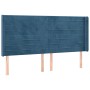 Kopfteil mit dunkelblauen Samtohren 183x16x118/128 cm von , Kopf- und Fußteile - Ref: Foro24-3119784, Preis: 122,17 €, Rabatt: %