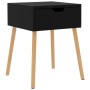 Glänzend schwarzer Nachttisch aus Holzwerkstoff, 40 x 40 x 56 cm von vidaXL, Nachttische - Ref: Foro24-326809, Preis: 55,96 €...