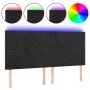 Black velvet headboard with LED lights 180x5x118/128 cm by , Headboards and footboards - Ref: Foro24-3122626, Price: 115,68 €...