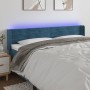 LED-Kopfteil aus dunkelblauem Samt, 183 x 16 x 78/88 cm von , Kopf- und Fußteile - Ref: Foro24-3123440, Preis: 76,34 €, Rabat...