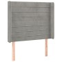 Hellgraues Samtkopfteil mit LED 93x16x118/128 cm von , Kopf- und Fußteile - Ref: Foro24-3124224, Preis: 65,61 €, Rabatt: %