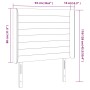 Hellgraues Samtkopfteil mit LED 93x16x118/128 cm von , Kopf- und Fußteile - Ref: Foro24-3124224, Preis: 65,61 €, Rabatt: %