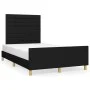 Bed frame with black fabric headboard 120x200 cm by , Beds and slatted bases - Ref: Foro24-3125124, Price: 171,03 €, Discount: %
