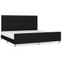 Bed frame with black fabric headboard 200x200 cm by , Beds and slatted bases - Ref: Foro24-3125164, Price: 271,06 €, Discount: %