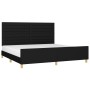 Bed frame with black fabric headboard 200x200 cm by , Beds and slatted bases - Ref: Foro24-3125164, Price: 271,06 €, Discount: %