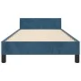 Dark blue velvet bed frame with headboard 90x190 cm by , Beds and slatted bases - Ref: Foro24-3125792, Price: 140,51 €, Disco...