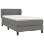 Box spring bed with dark gray fabric mattress 90x200 cm by , Beds and slatted bases - Ref: Foro24-3126214, Price: 303,96 €, D...