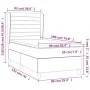 Box spring bed with light gray velvet mattress 90x190 cm by , Beds and slatted bases - Ref: Foro24-3129243, Price: 307,79 €, ...