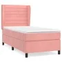 Box spring bed with pink velvet mattress 100x200 cm by , Beds and slatted bases - Ref: Foro24-3129260, Price: 336,02 €, Disco...