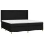 Box spring bed with black fabric mattress 200x200 cm by , Beds and slatted bases - Ref: Foro24-3132099, Price: 647,18 €, Disc...