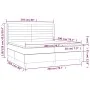 Box spring bed with black fabric mattress 200x200 cm by , Beds and slatted bases - Ref: Foro24-3132099, Price: 647,18 €, Disc...