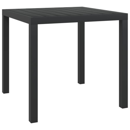 Schwarzer Gartentisch aus Aluminium und WPC 80x80x74 cm von vidaXL, Gartentische - Ref: Foro24-42790, Preis: 143,64 €, Rabatt: %