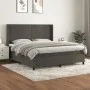 Cama box spring con colchón terciopelo gris oscuro 180x200 cm de , Camas y somieres - Ref: Foro24-3132754, Precio: 549,10 €, ...