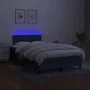 Box spring bed with mattress and LED blue fabric 120x200 cm by , Beds and slatted bases - Ref: Foro24-3133147, Price: 397,21 ...
