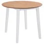 Round white MDF drop-leaf table by vidaXL, Kitchen and dining tables - Ref: Foro24-245370, Price: 148,01 €, Discount: %
