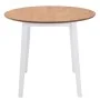 Round white MDF drop-leaf table by vidaXL, Kitchen and dining tables - Ref: Foro24-245370, Price: 148,01 €, Discount: %