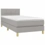 Box spring bed with fabric mattress and light gray LED 80x200 cm by , Beds and slatted bases - Ref: Foro24-3133669, Price: 27...