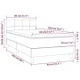 Box spring bed with fabric mattress and light gray LED 80x200 cm by , Beds and slatted bases - Ref: Foro24-3133669, Price: 27...