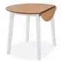 Round white MDF drop-leaf table by vidaXL, Kitchen and dining tables - Ref: Foro24-245370, Price: 148,01 €, Discount: %