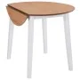 Round white MDF drop-leaf table by vidaXL, Kitchen and dining tables - Ref: Foro24-245370, Price: 148,01 €, Discount: %