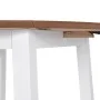 Round white MDF drop-leaf table by vidaXL, Kitchen and dining tables - Ref: Foro24-245370, Price: 148,01 €, Discount: %